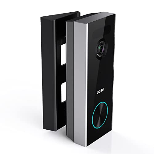 AOSU Support de sonnette de porte réglable à 15 degrés, compatible avec la sonnette de porte vidéo sans fil Pro V8P, adaptateur d'ajustement d'angle de rechange, support de montage, kit de châssis Cover