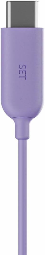 Skullcandy Set USB-C Wired Earbuds with Noise Isolating Fit, Built-in Microphone Call and Track Control for iPhone Android, Ear Gels Included for Custom Fit - Preppy Purple - Image 4