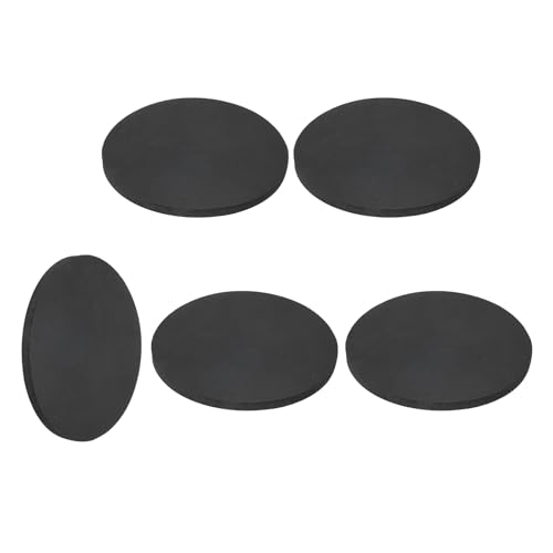 uxcell �S�����\���b�h�f�B�X�N���b�V���[5�� �O�a85mm x ����6mm ����~�߃o���p�[�p�b�h ��S���S���X�y�[�T�[ �t���b�g���E���h�K�X�P�b�g�p�b�h �Ƌ�ƓdDIY�N���t�g�p �u���b�N