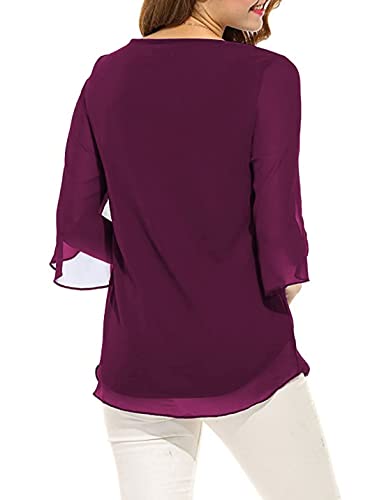 Image of PLADO Women's and Girls Georgette Top Maroon