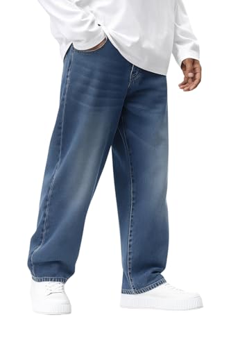 Image of INKKR Men Jeans||Regular Straight Fit Jean's||Loose Fit High Rise Denim Cotton Jeans||