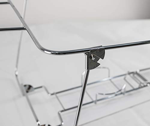 6 Pack Buffet Wire Rack Folding Chafing Stand Chrome Frame Serving Trays Food Warmer | Easy Foldable Collapsible For Storage & Reuse For Home Party, Wedding And Birthday Party Event Catering Supplies #TOP7