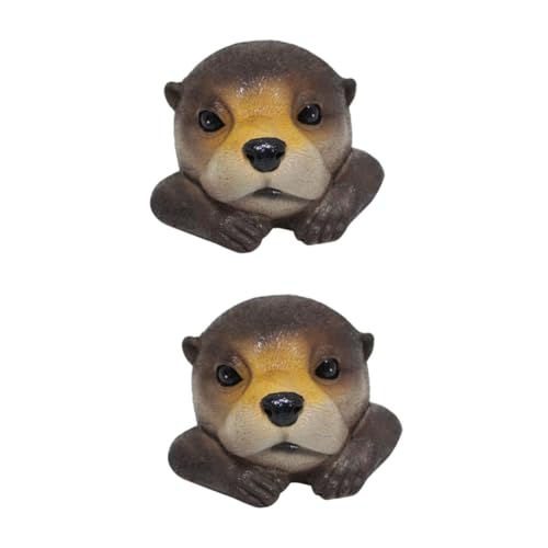 Statue de loutre Feng Shui en résine flottante pour bassin de jardin