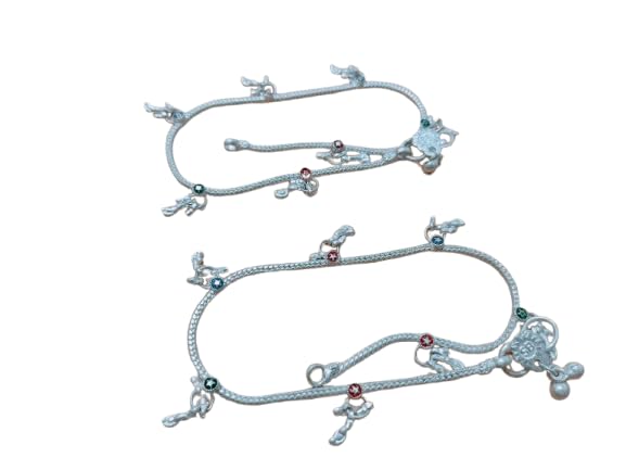 Silver White Metal Anklet for Womengirls-image-49