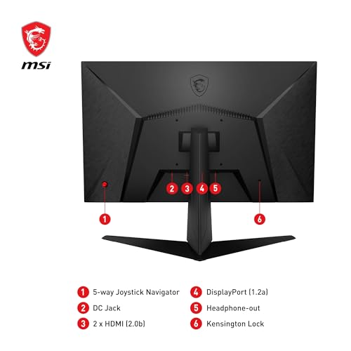 G2412F Monitor Gaming 23,8" FHD - Pannello Rapid IPS (1920 x 1080), 180 Hz / 1 ms (GtG), Gamma di colori 107% sRGB, Adaptive Sync - DP 1.2a, HDMI 2.0b CEC - Monitor - Immagine 5