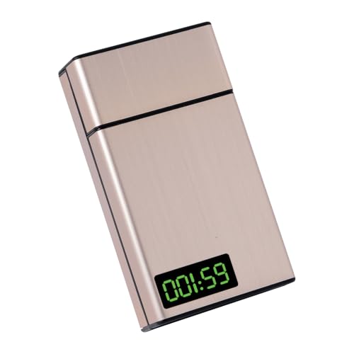 Habit Control case with a Timer Tock Portable timed Dispenser time Lock case 85mm /3.3in King Size 20 Capacity Portable Quit Aid?Golden?