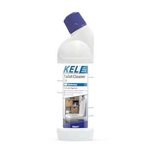 KEL - Toilet Cleaner Gel, Powerful, Effective Bathroom/WC Descaler Cleans Bowl & Under Loo Rim, Limescale & Stain Remover - 1 Litre