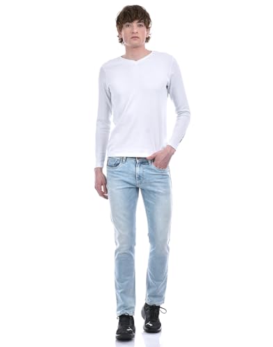 Image of Numero Uno Men's Light Wash Skinny Fit Sustainable Jeans
