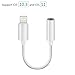iPhone 7 Adapter, Lightning to 3.5 mm Headphone Jack Adapter, AKwor Lightning Connector to 3.5mm AUX Female Audio Jack Earphone Extender Jack Stereo for iPhone 7 7 Plus - Support IOS 11 or Later