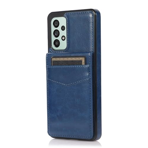Étui à rabat en cuir pour Galaxy S21 Plus bleu antichoc