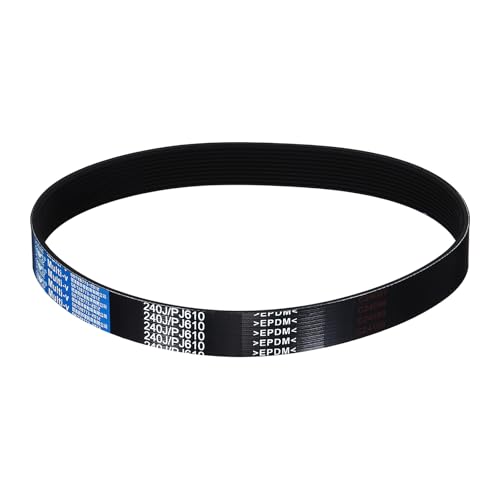 Image of sourcing map 240J10 PJ V-Ribbed Belt 10 Ribs 24" Length x 0.92" Width x 0.14" Height, EPDM Rubber Poly V Belt, Multi Wedge Micro V Belt