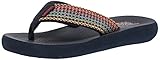 Skechers Cali Women's womens Asana - Mixed Signals Flip Flop, Navy Multi, 9 US