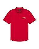 Le TIGRE Classic Cotton Polo Shirts for Men - Breathable Collared Shirts for Men with Stretch - Machine Washable Mens Polo Shirts - Red, Size XL