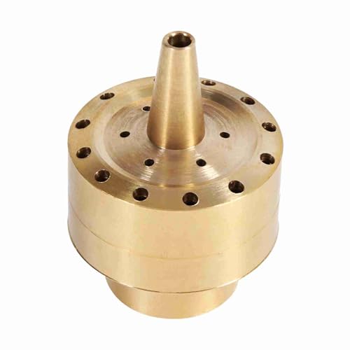 Fountain Nozzle Heads, Brass Column Multi Direction Jet Pond Fountain Water Spray Sprinkler Garden Outdoor Decorations Accessories (3/4") - Thumbnail 6