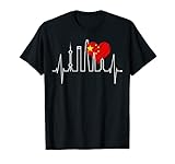 Shanghai Skyline Herzschlag China Fan EKG Ich Liebe Shanghai T-Shirt