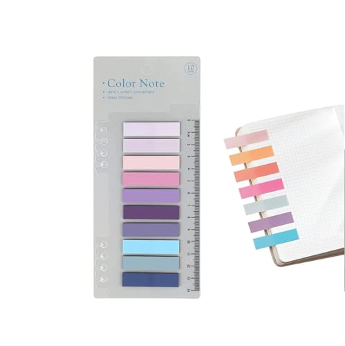 Image of Sticky Tabs for Notebooks - Multi-Color Sticky Index Tabs, PET Material Page Markers, Book Annotation Tabs & Sticky Flags for Office & Study Use (Pack of 1)