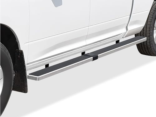 APS (Polished 304 Stainless Steel 5in Wheel to Wheel Running Boards Nerf Bars Side Steps Compatible with Ram 1500 2009-2018 Crew Cab 6.5ft Bed & Ram 2500 3500 2010-2024