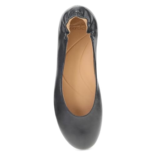 Image of Dansko Mollie Slip-On Ballerina Flats for Women - Built-in Wedge with Arch Support - Versatile Casual to Dressy Footwear - Lightweight Rubber Outsole
