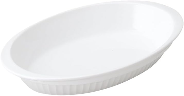 Koyo Pottery 23400063 Mare Oval Shallow Gratan, 8.1 inches (20.5 cm), Dishwasher Safe, Made in Japan