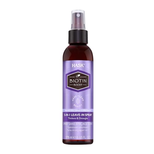 Image of HASK Thickening Biotin Boost 5-In-1 Leave-In-Spray 175-Ml | For Thicker, Volumising Hair | No Drying Alcohol, Paraben Free