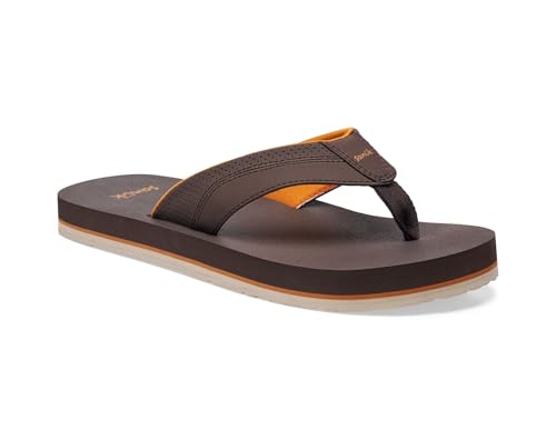 Image of Sanuk Mens Beer Cozy | Flip Flops for Men | Mens Sandals | Beach Sandals | Supportive & Lightweight | Memory Foam Footbed