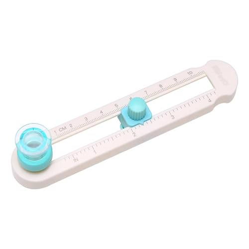 Coupe-papier circulaire de 2 à 20 cm de diamètre - Réglable - Coupe-papier circulaire avec échelle claire - Rotatif à 360° - Pour art et bricolage