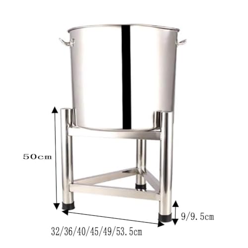 Marco de soporte móvil de acero inoxidable resistente para cubos de aislamiento térmico y ollas de sopa, diseño triangular para una fácil movilidad