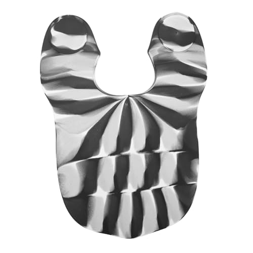 minkissy Hombrera de peluquería cape para salón equipo de peluqueria capa de corte capa de pelo collares de peluquería para el cuello suministros de salón de belleza gel de sílice Black