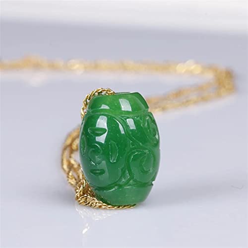 Perles d'argent de jade vert DIY Pendentifs Bangle Charm Jadéite Bijoux Mode Accessoires Amulette Cadeaux for Femmes Hommes