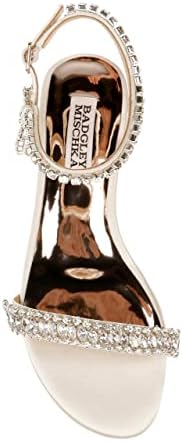 Badgley Mischka Women's Thora Flat Sandal, Platino (Gold), 8.5 | Image 4
