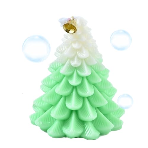 Xijobido Vela Con Forma De Árbol De Navidad,Decoración Con Tiempo De Quemado De Larga Duración,Velas Aromáticas Para El Hogar - para la Navidad el Halloween las Fiestas los Cumpleaños las Vacaciones