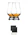 Produktbild The Glencairn Glass Whisky Glas Stölzle 2 Stück + Schiefer Glasuntersetzer eckig ca. 9,5 cm Ø 2 Stück