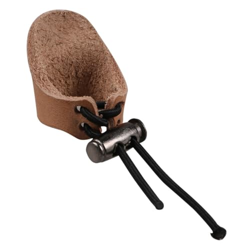 Toyvian Leather Archery Finger Guard Bowstring Finger Saver Thumb Guard for Outdoor Sports