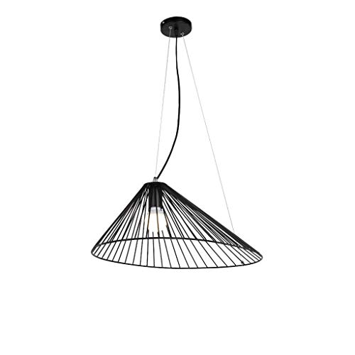 LEOSHI Lámparas de araña de lujo, viento industrial de hierro, adecuado para restaurante, hogar, dormitorio, estudio, lámpara de sombrero de paja de una sola cabeza, buena Made in China