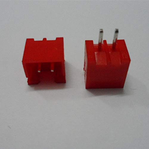 Davitu 500pcs/lot Red xh2.54-2a socket TJC3 2P socket XH2.54 terminal 2P - (Color: 500pcs a pack)