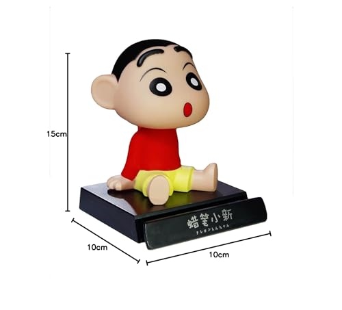 Image of Awestuffs Phone Holder Bobblehead Action Figure for Car Dashboard, Office Desk & Study Table (Pack of 1) (Shinchan)