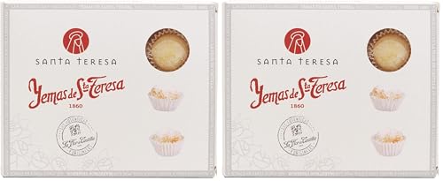 Santa Teresa - Yemas De Santa Teresa Sabor Tradicional - Dulce Gourmet de Ávila. Elaboradas de Forma Artesanal. Sin Aditivos Y Sin Conservantes - Estuche de 12 yemas (Paquete de 2)