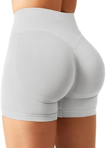 YEOREO SoftHue Damen Sport Short Invisible Scrunch Butt Gym Workout Short | Tummy Control, Seamless, 4.5" Biker Short, Push Up, Booty Lifting, Hohe Taille, Compression, Kurze Sport