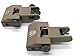 Dagger Defense -Combat Vet Owned Company- Tactical flip up BUIS Picatinny Rail Mounted Backup Iron Sights. (tan)
