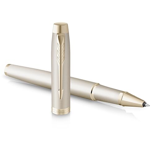PARKER IM Monochrome Rollerball Pen, Champagne, Fine Point