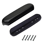 Full-Length Cushioned Armrest Black 10-1/4 "Long Wheelchair and Transport Chair Armrest Cushions, Black (1 Pair) Compatible with Most Brands