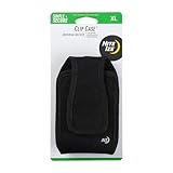 Nite Ize Fits All Phone Holster - Vertical or Horizontal Protective, Clippable Cell Phone Holder For Your Belt Or Waistband - Horizontal - Extra Large - Black
