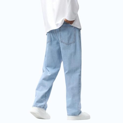 Image of Men Jeans || Baggy Fit Jean's for Man || Loose Fit High Rise Denim || Non Stretchable Casual Wear Jean,s || Dance Rap Rapping Style Pant for Men || Denim Cotton Jeans