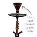 INHALE® Extra Wide Large Clay Hookah Bowl, 5 Holes, 3-3/4 INCH Width (Grommet Included) (Brown)