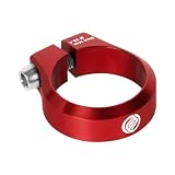 FIFTY-FIFTY Pinzette Tubo Sella Bici in Alluminio, Dimensioni:28.6-38.6mm, per MTB/Bici Strada (36.4mm, Rosso)