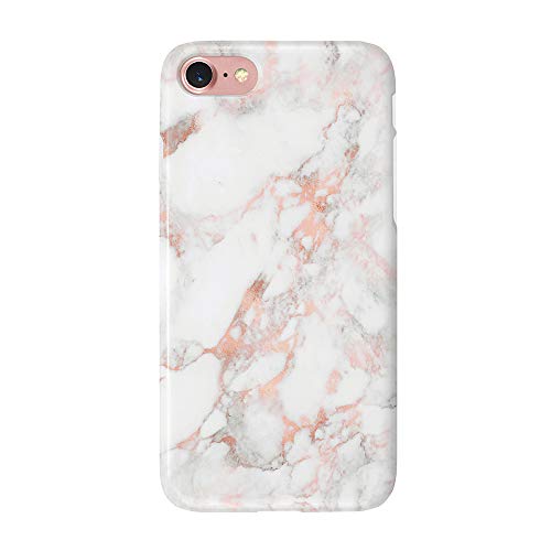 uCOLOR Case Compatible with iPhone 6S 6 iPhone 8/7 SE 2nd (2020) Cute Pink Golden Marble Marble Slim Soft TPU Silicon Shockproof Cover Compatible iPhone 6s/6/7/8/ SE 2nd (4.7