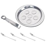 UTHCLO 1Satz Schneckenauflaufform mit Gabeln und Clip Küchenutensilien für Schnecken und Meeresfrüchte Gerichte Spülmaschinenfest für Restaurants und Zuhause