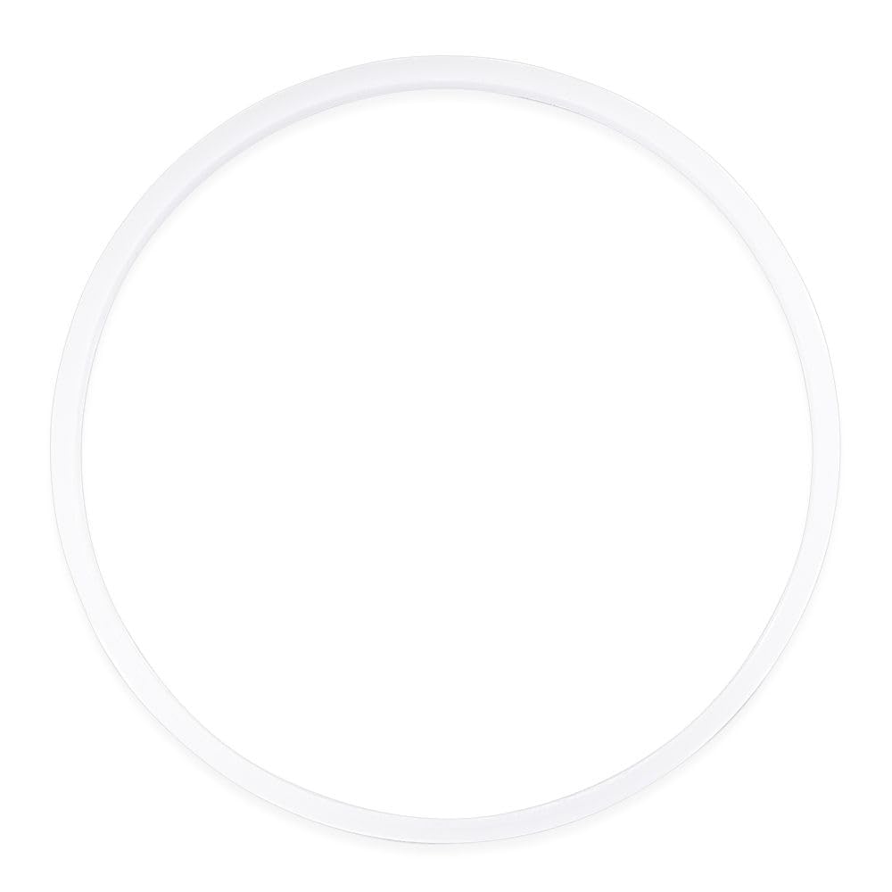 Ideen mit Herz Anelli in plastica | bianco | Anelli per acchiappasogni | Macramè | Gemme da decorare ulteriormente | Ø interno 7,7 cm, Ø esterno 8,2 cm, 6 mm di spessore | 10 pezzi