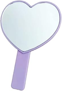 Mirror Desktop Vanity Mirror Portable Handheld Makeup Mirror Vanity Mirror Makeup Dresser with Handle Hand Mirror Makeup Mirror Ladies Small(Photo Colore)