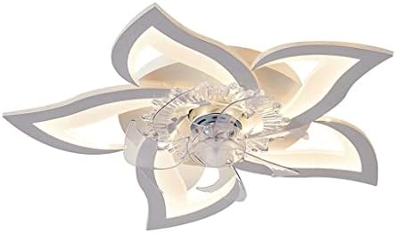 Ceiling Fans Ceiling Fan with Led Light for Living Room Bedroom Home Chandelier Modern Led Ceiling Fan Lamp Decor Lighting (Color : White, Size : 13 * 69cm)